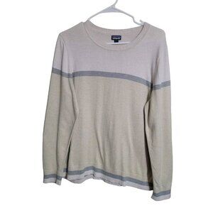 PATAGONIA Sweater Womens L Beige ANDRI Preppy Grandmacore Ivy School 53470FA19